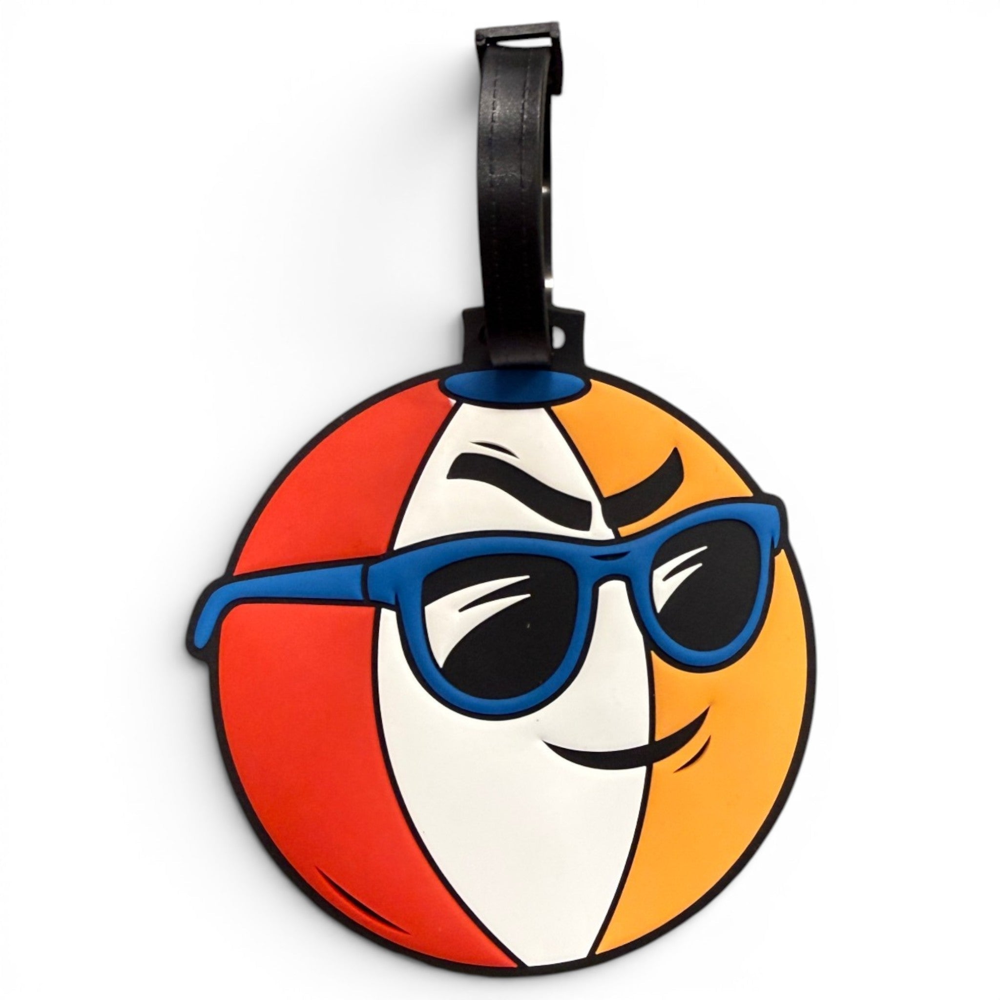 Beach Ball Clip-On Tag | Multi-Use Bag Tag, Travel Tag, Golf Accessory - Black Girl Golf