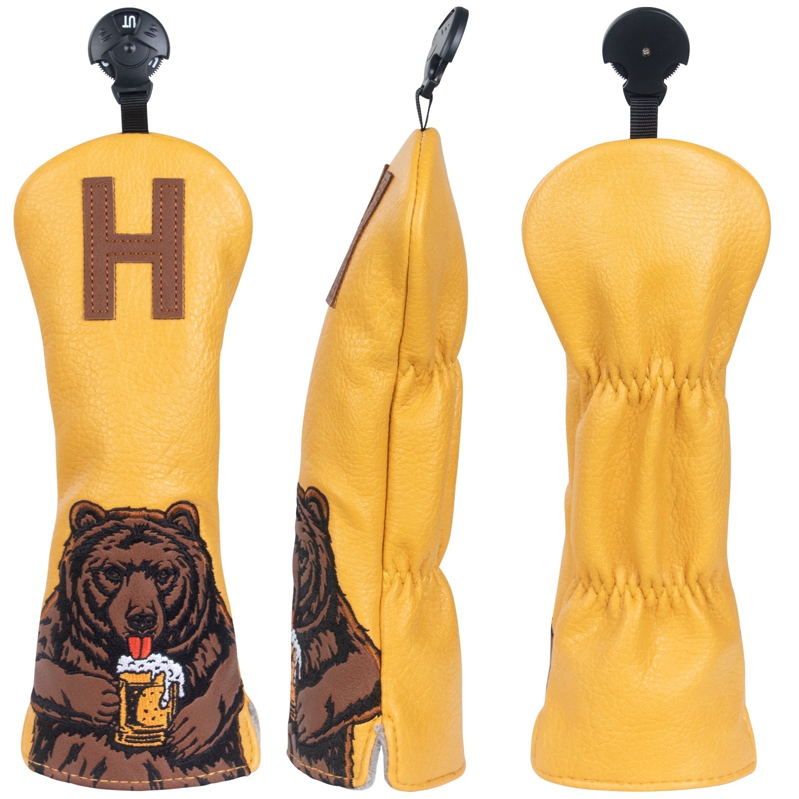 Bear With a Beer Headcover - Black Girl Golf