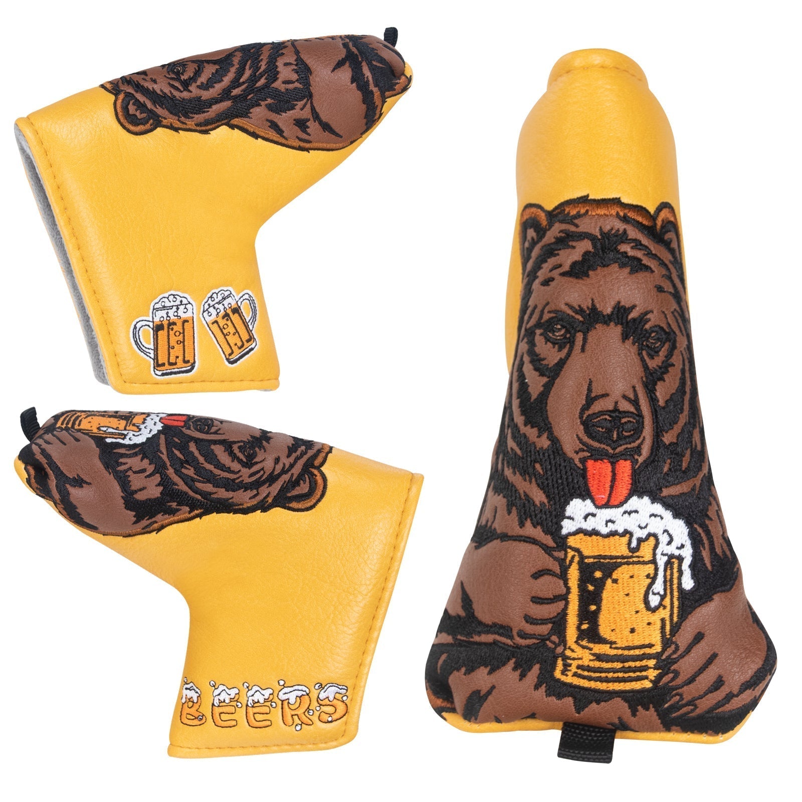 Bear With a Beer Headcover - Black Girl Golf
