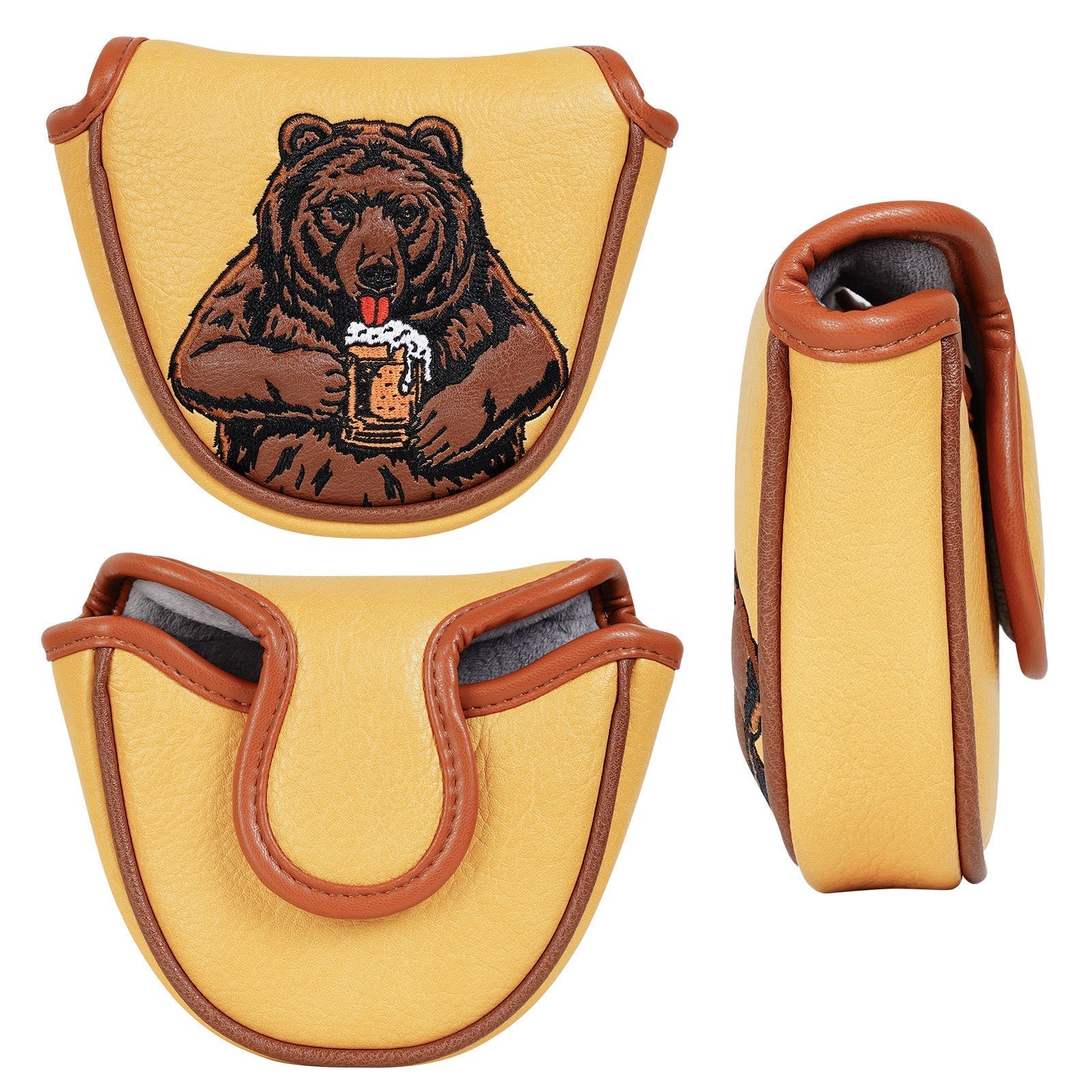 Bear With a Beer Headcover - Black Girl Golf