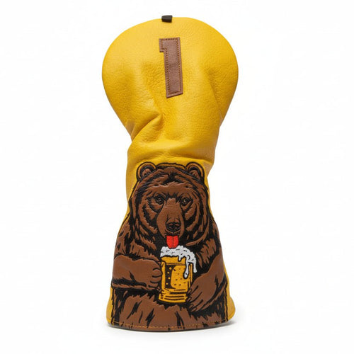 Bear With a Beer Headcover - Black Girl Golf
