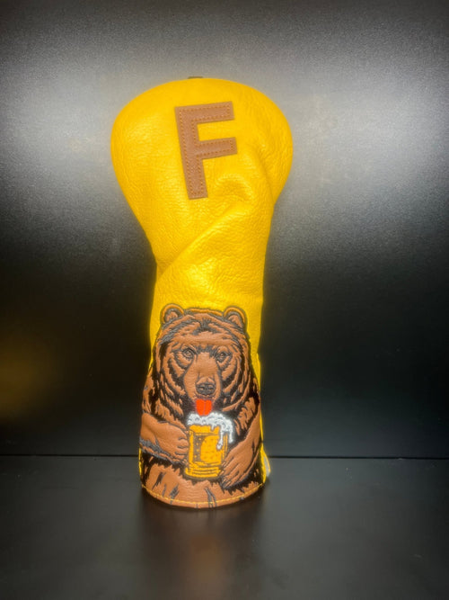 Beer Drinking Bear Headcover - Black Girl Golf