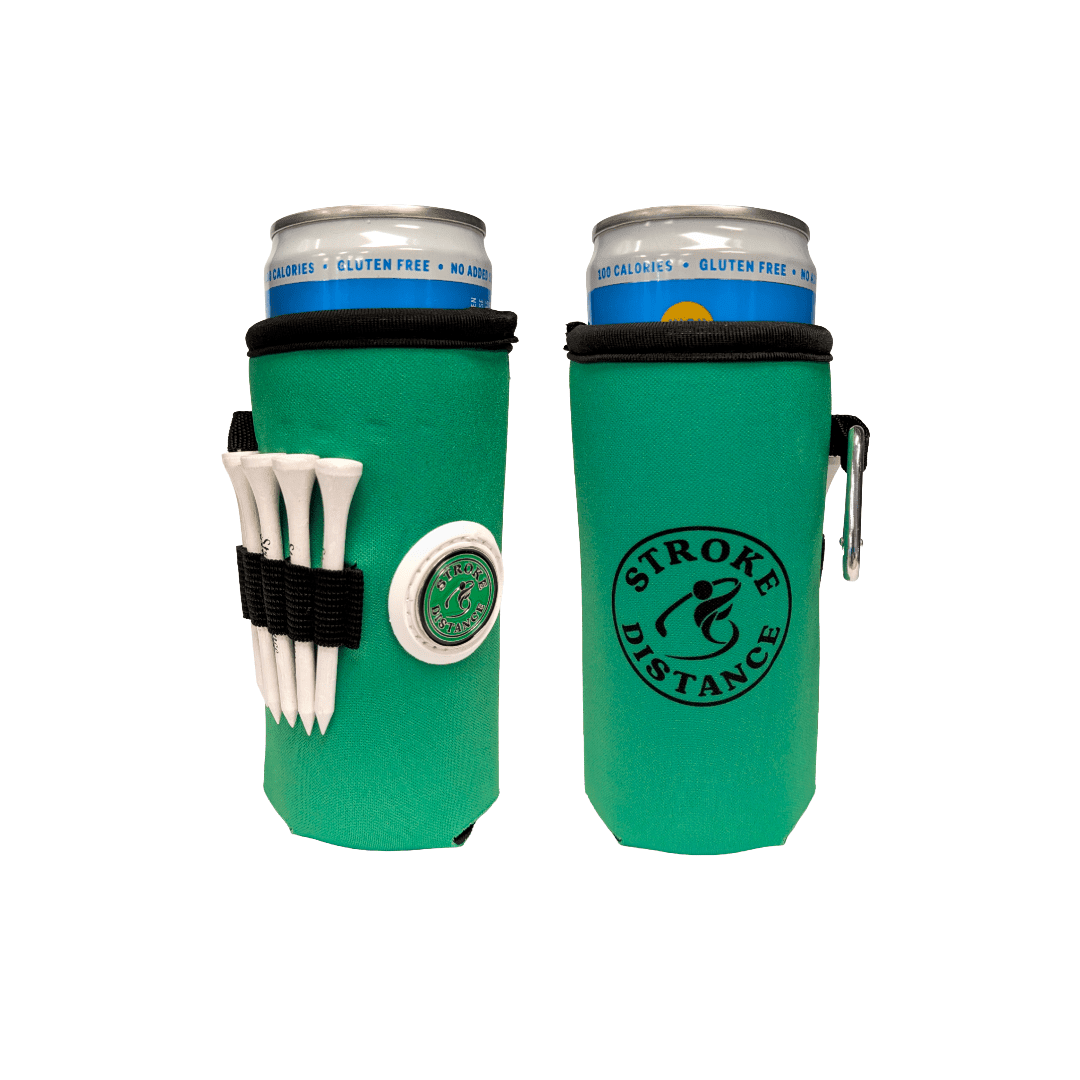 Beverage Caddie 3 - in - 1 Golf Insulator, Removeable Ball Marker, Bag Clip & Tees Combo - Black Girl Golf