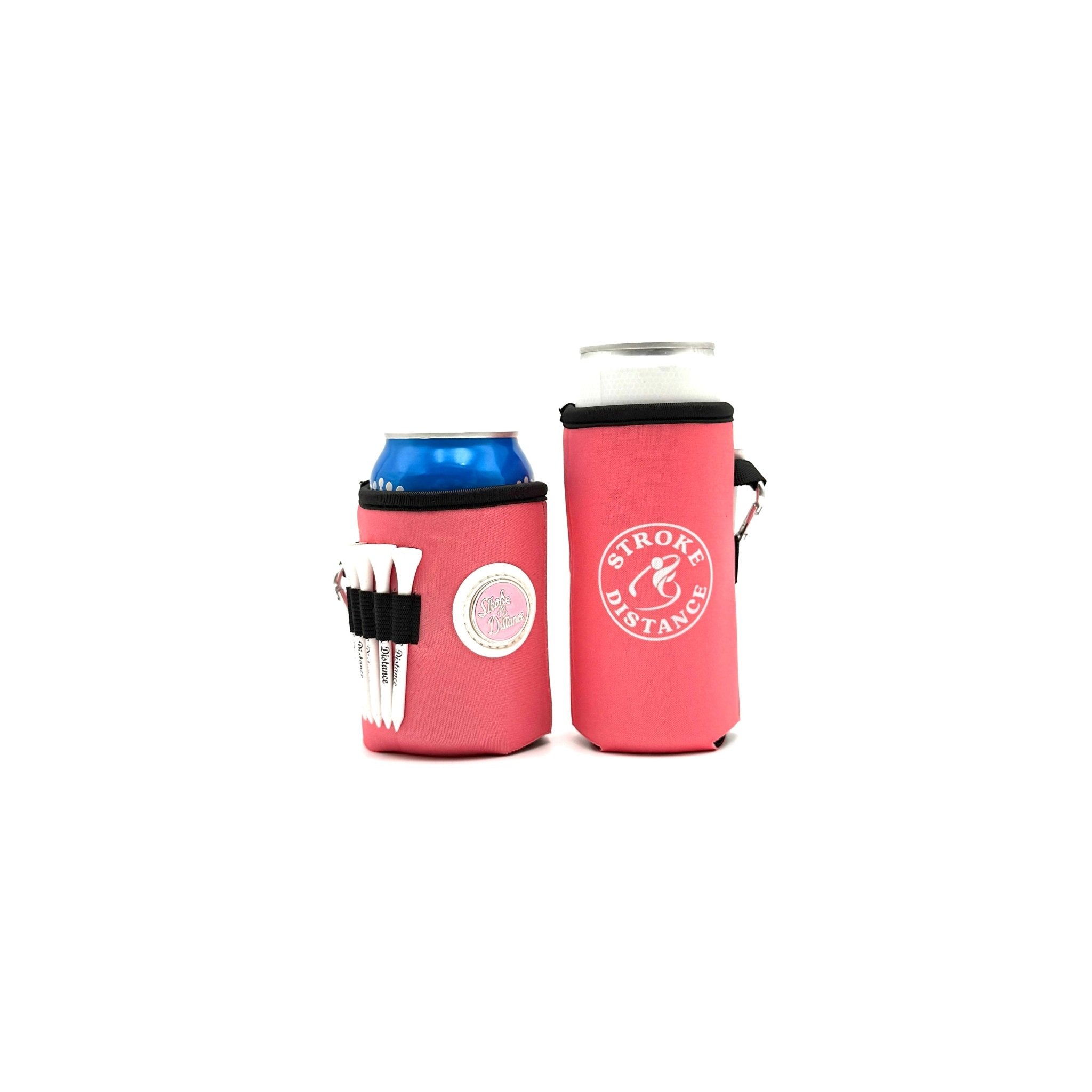 Beverage Caddie 3 - in - 1 Golf Insulator, Removeable Ball Marker, Bag Clip & Tees Combo - Black Girl Golf