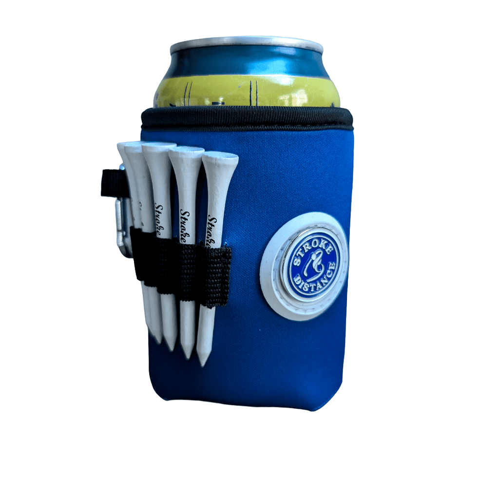 Beverage Caddie 3 - in - 1 Golf Insulator, Removeable Ball Marker, Bag Clip & Tees Combo - Black Girl Golf