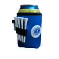 Beverage Caddie 3 - in - 1 Golf Insulator, Removeable Ball Marker, Bag Clip & Tees Combo - Black Girl Golf
