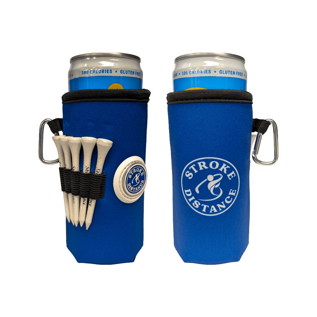 Beverage Caddie 3 - in - 1 Golf Insulator, Removeable Ball Marker, Bag Clip & Tees Combo - Black Girl Golf