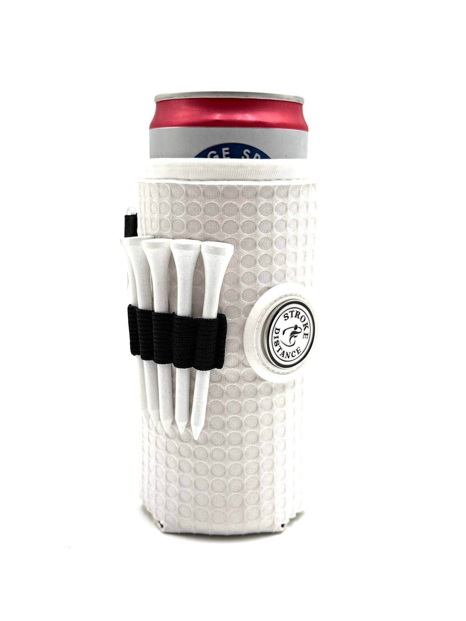 Beverage Caddie 3 - in - 1 Golf Insulator, Removeable Ball Marker, Bag Clip & Tees Combo - Black Girl Golf