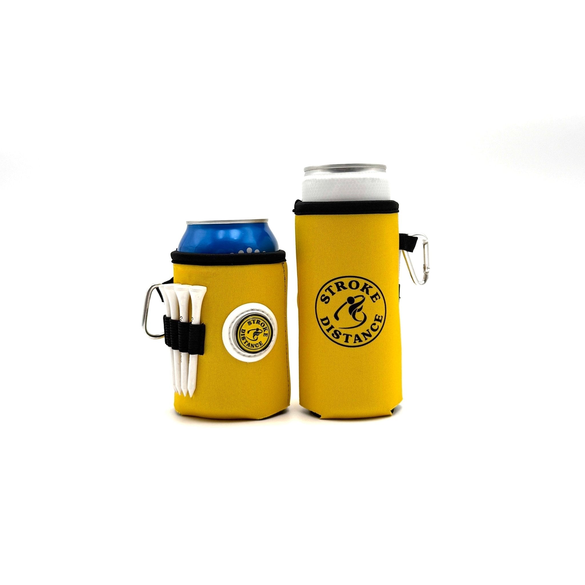 Beverage Caddie 3 - in - 1 Golf Insulator, Removeable Ball Marker, Bag Clip & Tees Combo - Black Girl Golf