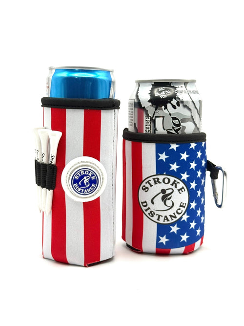 Beverage Caddie 3 - in - 1 Golf Insulator, Removeable Ball Marker, Bag Clip & Tees Combo - Black Girl Golf