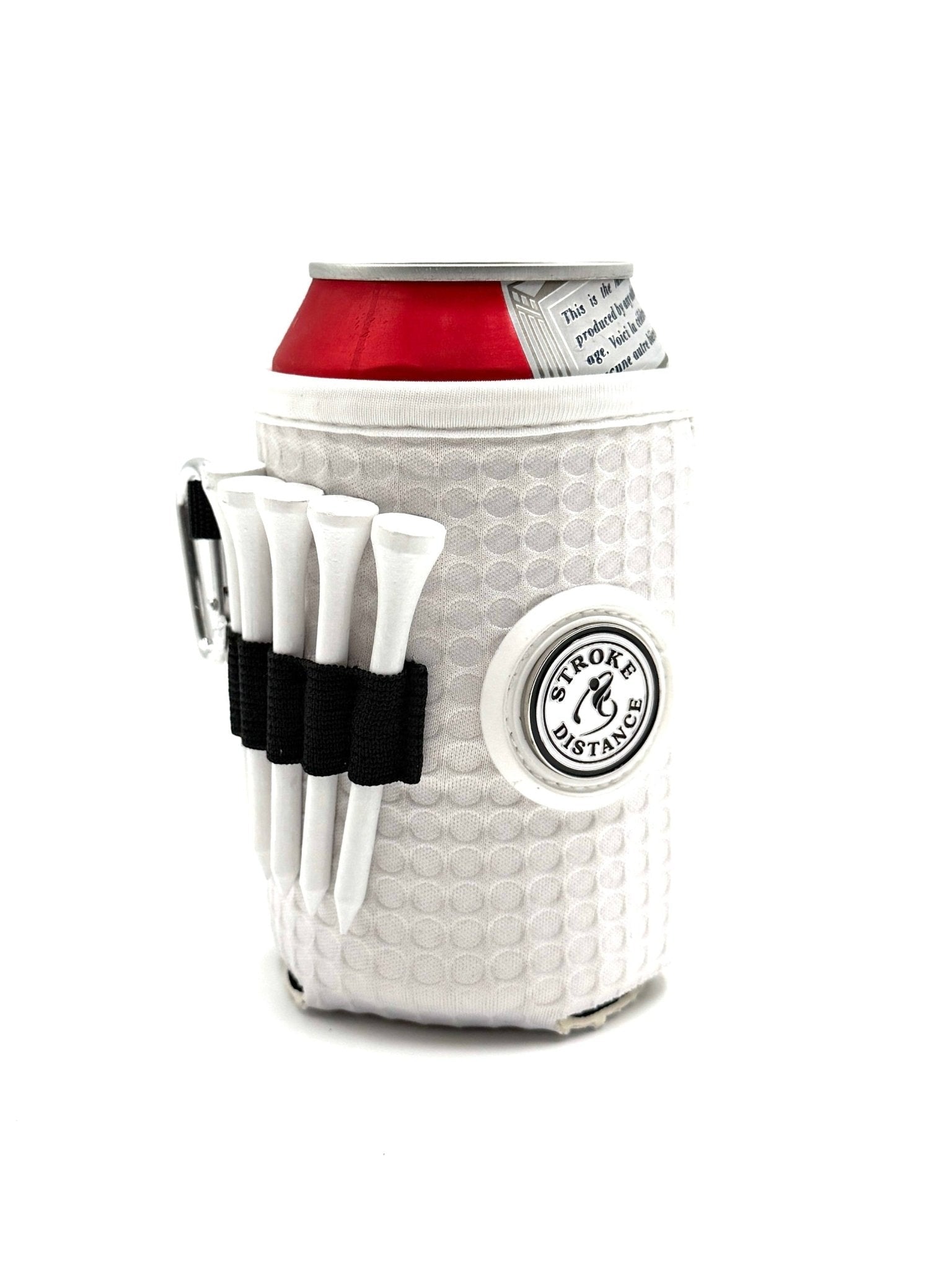 Beverage Caddie 3 - in - 1 Golf Insulator, Removeable Ball Marker, Bag Clip & Tees Combo - Black Girl Golf