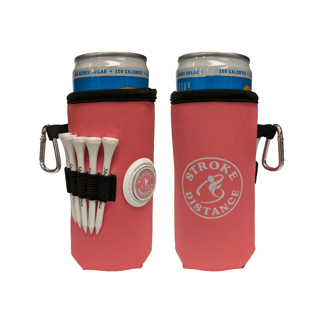 Beverage Caddie 3 - in - 1 Golf Insulator, Removeable Ball Marker, Bag Clip & Tees Combo - Black Girl Golf