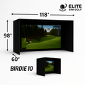 Birdie 10 Golf Simulator Enclosure by Elite Sim Golf - Black Girl Golf