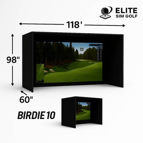 Birdie 10 Golf Simulator Enclosure by Elite Sim Golf - Black Girl Golf