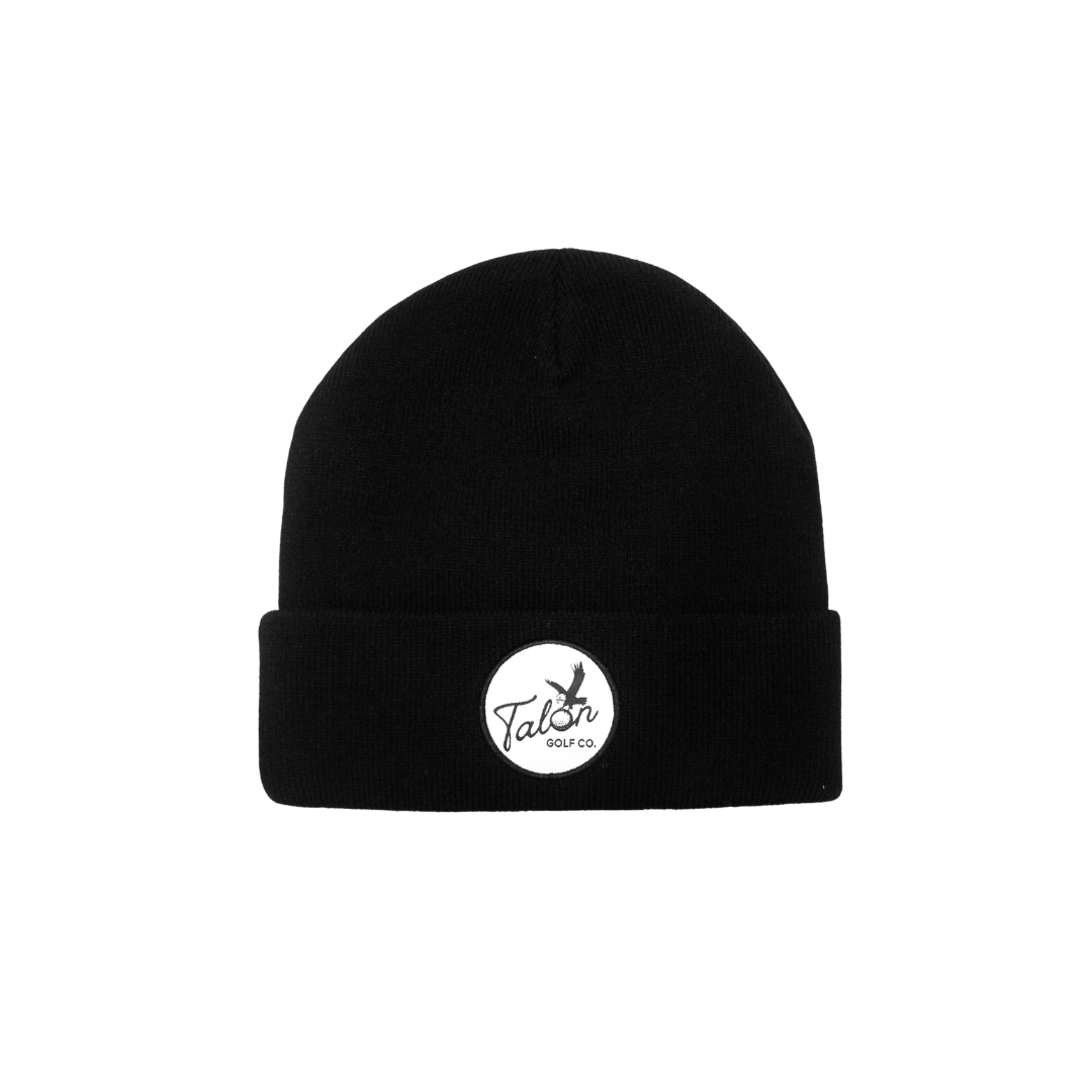 Black Beanie w/ Script Logo - Black Girl Golf
