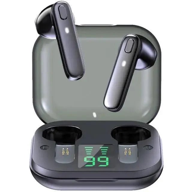 Black Bluetooth-Compatible Wireless Bass Ear Buds Stereo Headphone With Mic Touch Control Bluetooth Lightweight Earphones - Black Girl Golf