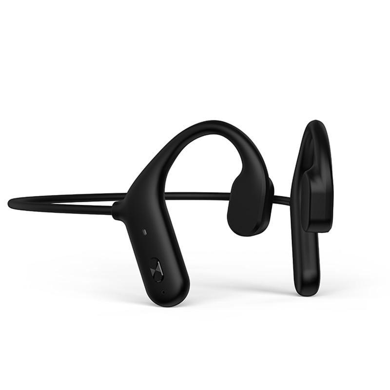 Black Bone Conduction Earphones Wireless Bluetooth 5.0 Waterproof Sports Headphones Noise Reduction Magnetic Headset With Mic Wireless Earbuds With Microphone Bluetooth Headphones Ear Control Hi-Fi Stereo Sound Earphones - Black Girl Golf
