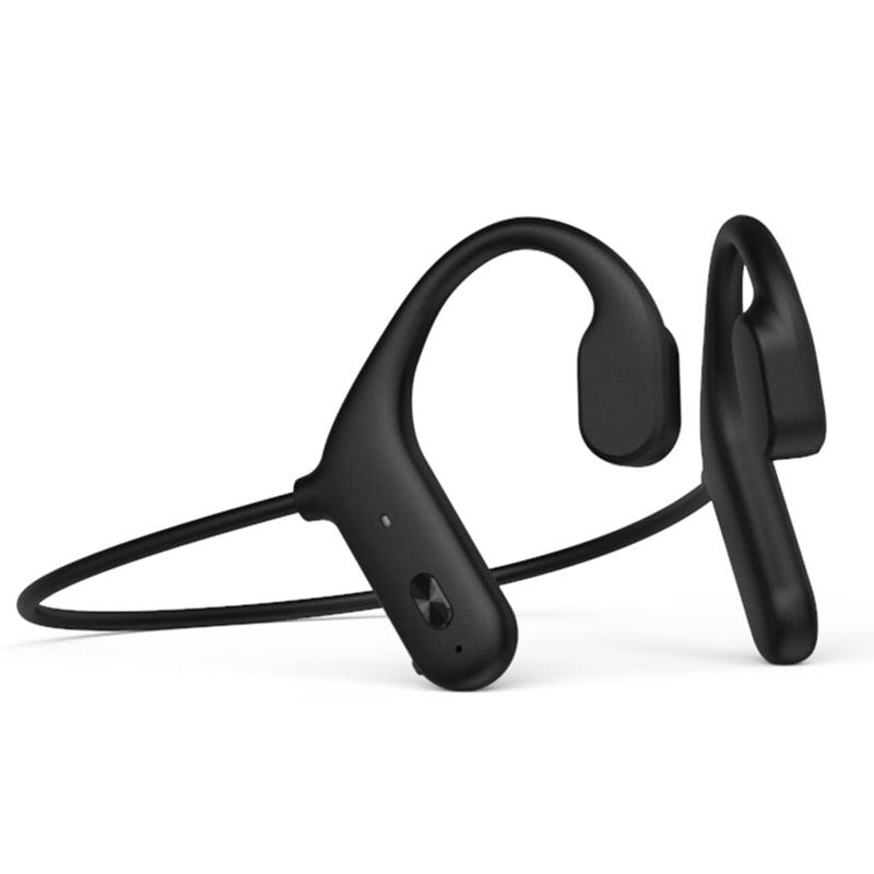 Black Bone Conduction Earphones Wireless Bluetooth 5.0 Waterproof Sports Headphones Noise Reduction Magnetic Headset With Mic Wireless Earbuds With Microphone Bluetooth Headphones Ear Control Hi-Fi Stereo Sound Earphones - Black Girl Golf