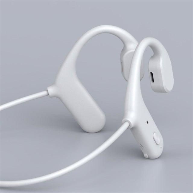 Black Bone Conduction Earphones Wireless Bluetooth 5.0 Waterproof Sports Headphones Noise Reduction Magnetic Headset With Mic Wireless Earbuds With Microphone Bluetooth Headphones Ear Control Hi-Fi Stereo Sound Earphones - Black Girl Golf
