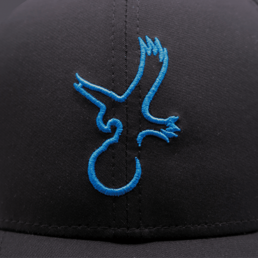 Black/Carolina Blue Eagle Performance Hat - Black Girl Golf