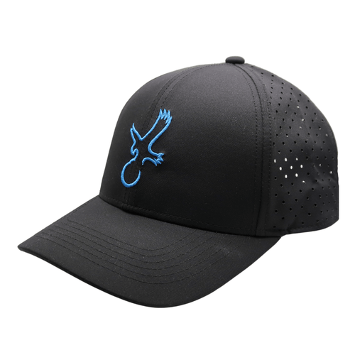 Black/Carolina Blue Eagle Performance Hat - Black Girl Golf