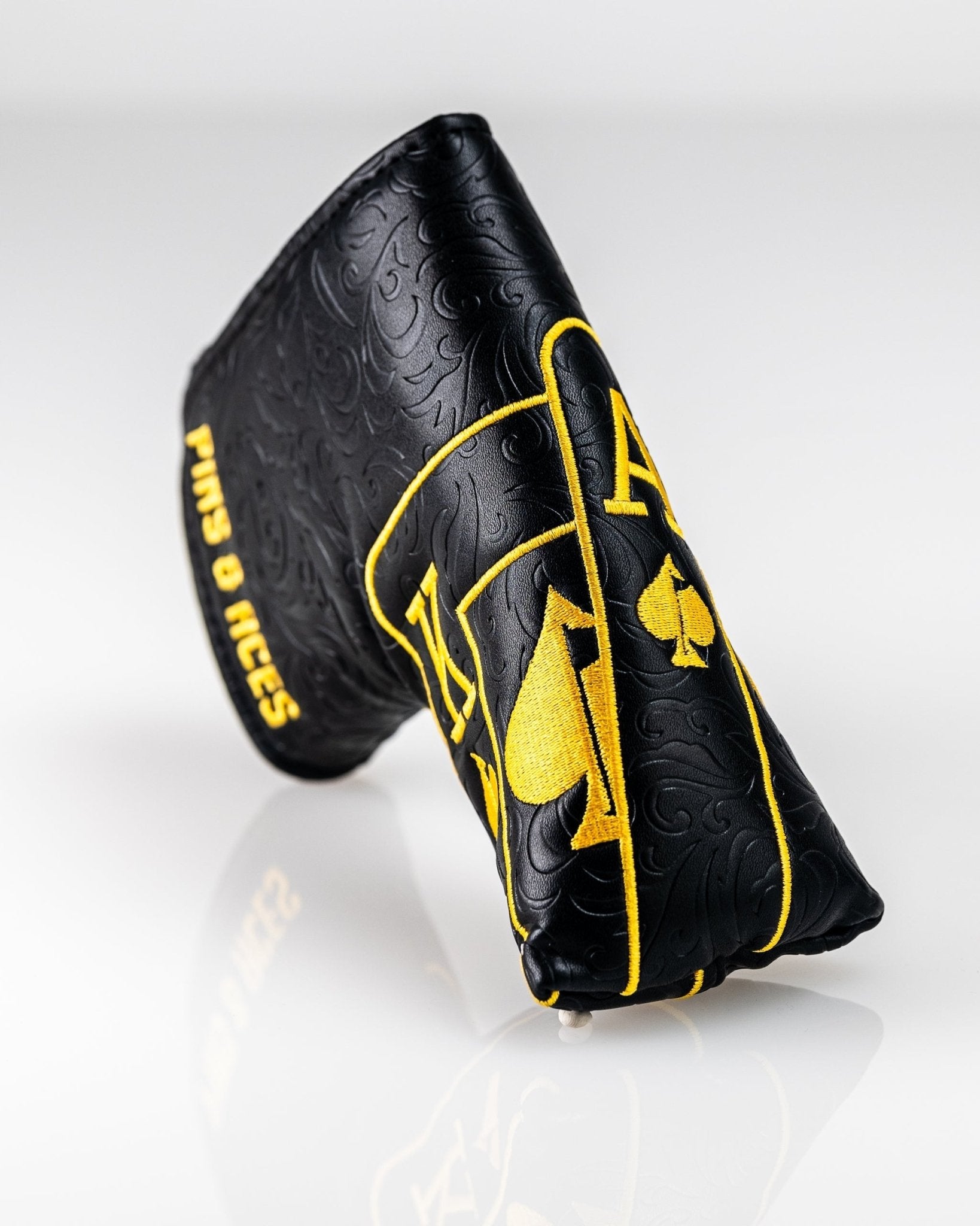 Black/Gold Ace of Spades - Blade Putter Cover - Black Girl Golf