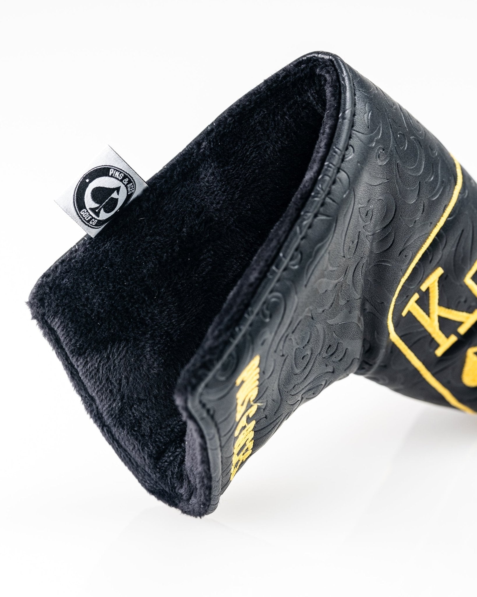 Black/Gold Ace of Spades - Blade Putter Cover - Black Girl Golf