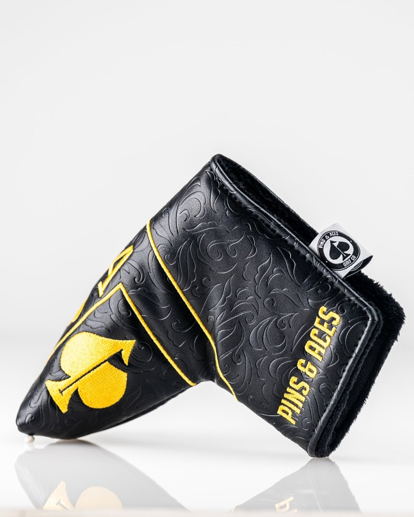 Black/Gold Ace of Spades - Blade Putter Cover - Black Girl Golf