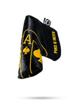 Black/Gold Ace of Spades - Blade Putter Cover - Black Girl Golf