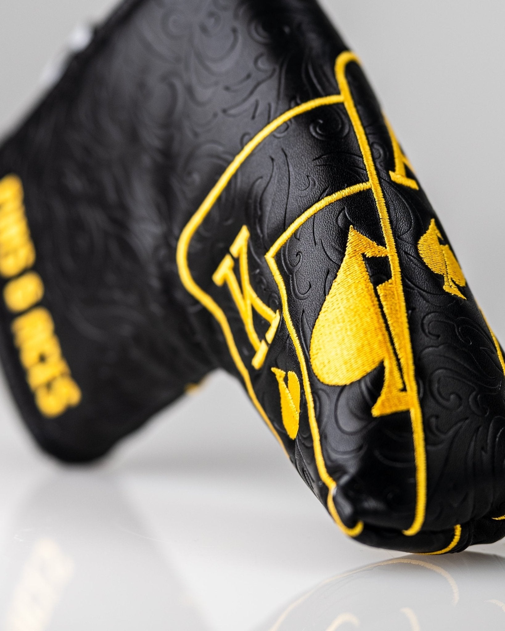 Black/Gold Ace of Spades - Blade Putter Cover - Black Girl Golf