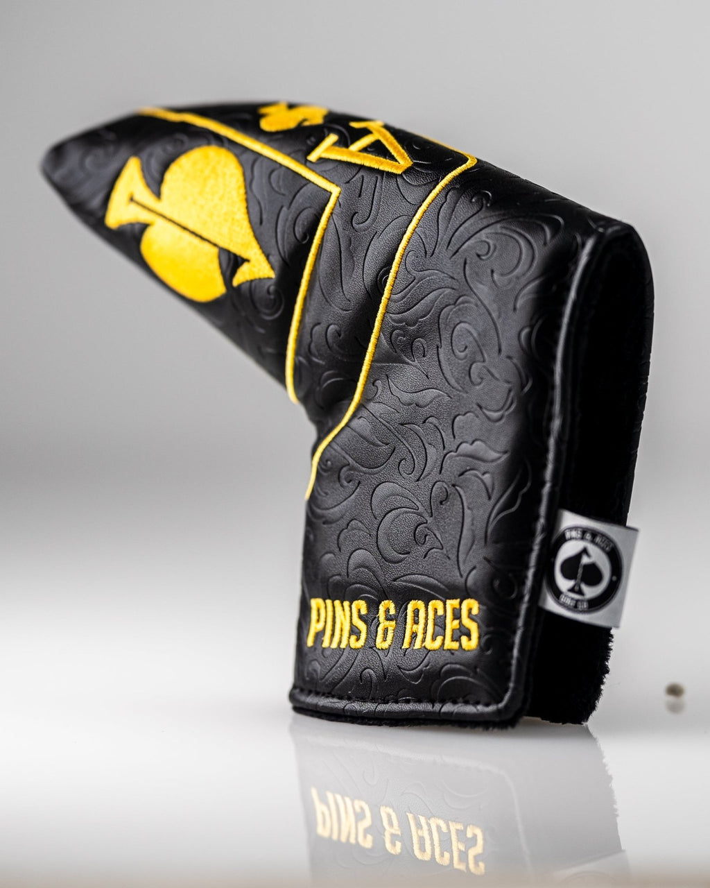 Black/Gold Ace of Spades - Blade Putter Cover - Black Girl Golf
