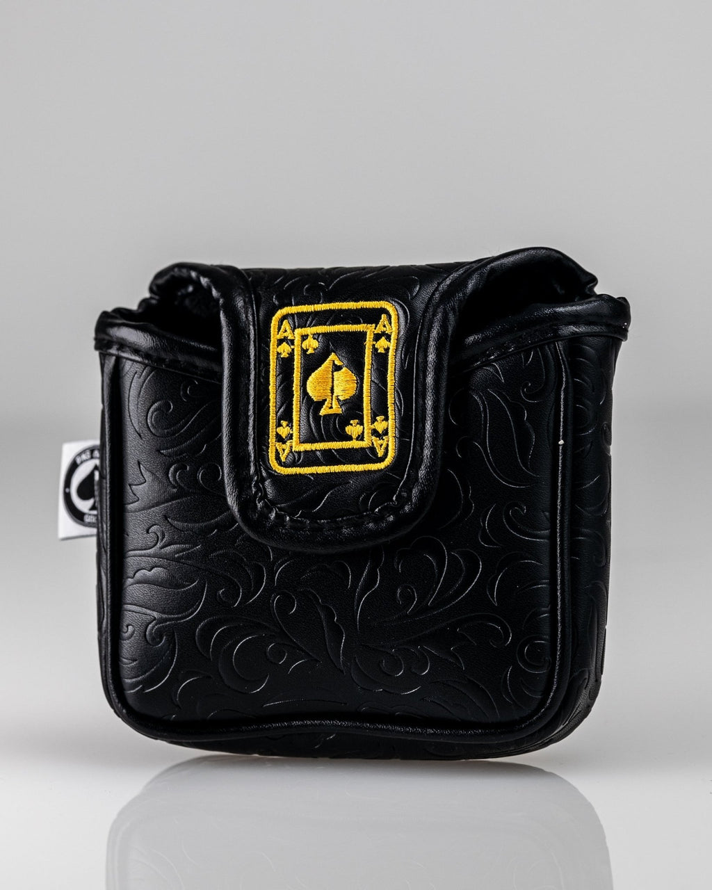 Black/Gold Ace of Spades - Mallet Putter Cover - Black Girl Golf