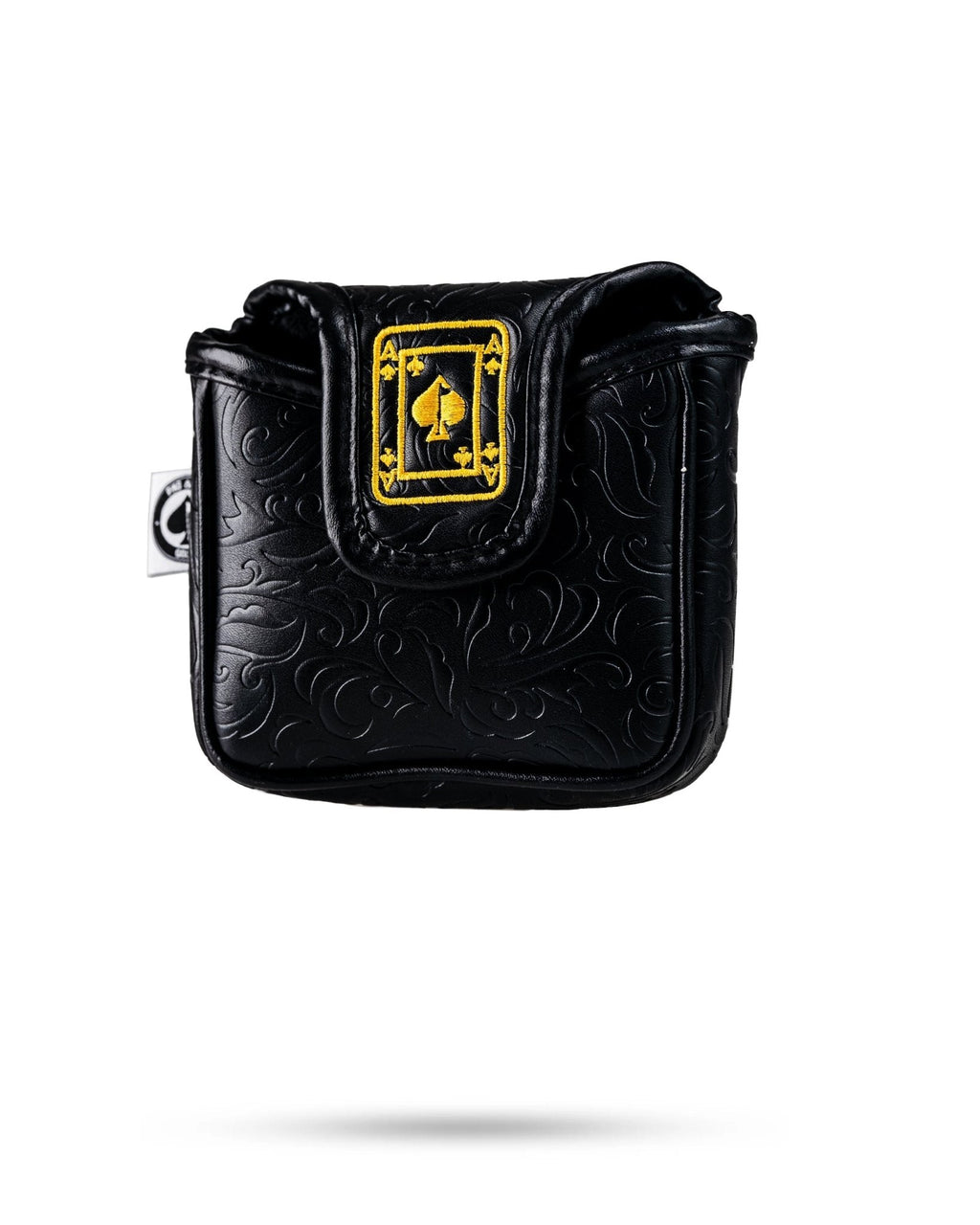 Black/Gold Ace of Spades - Mallet Putter Cover - Black Girl Golf