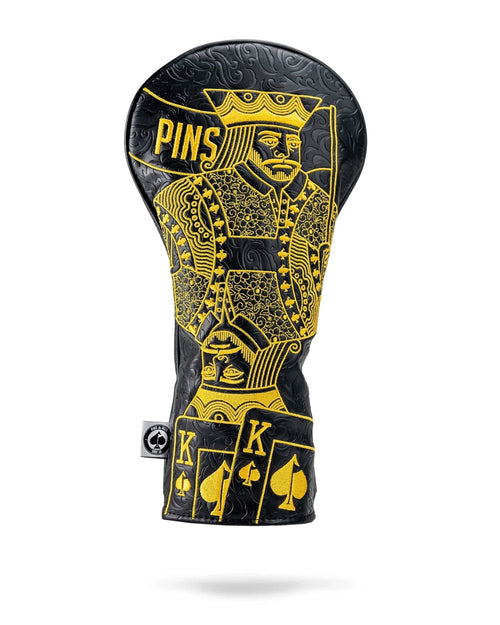 Black/Gold King of Spades - Driver Cover - Black Girl Golf