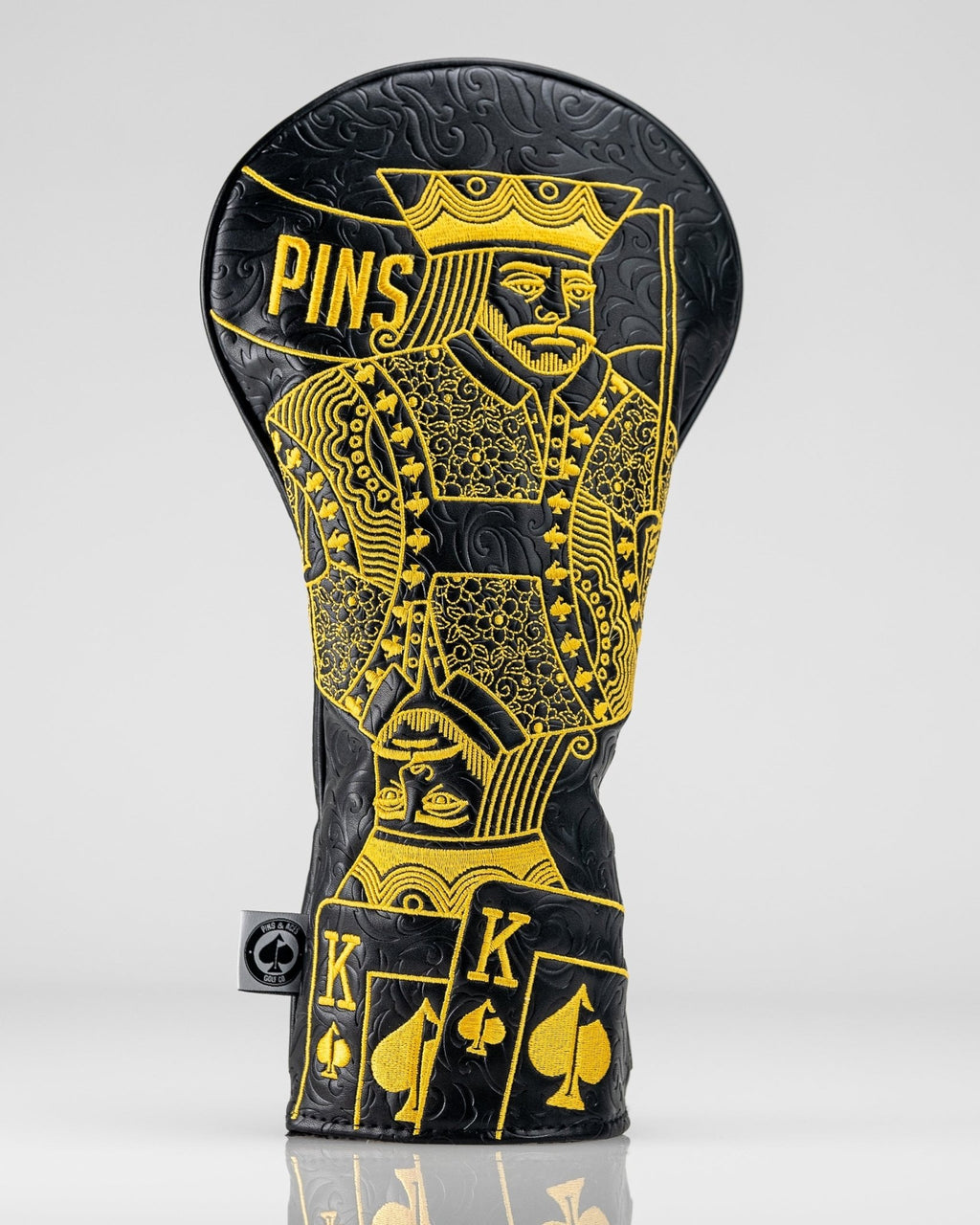 Black/Gold King of Spades - Driver Cover - Black Girl Golf