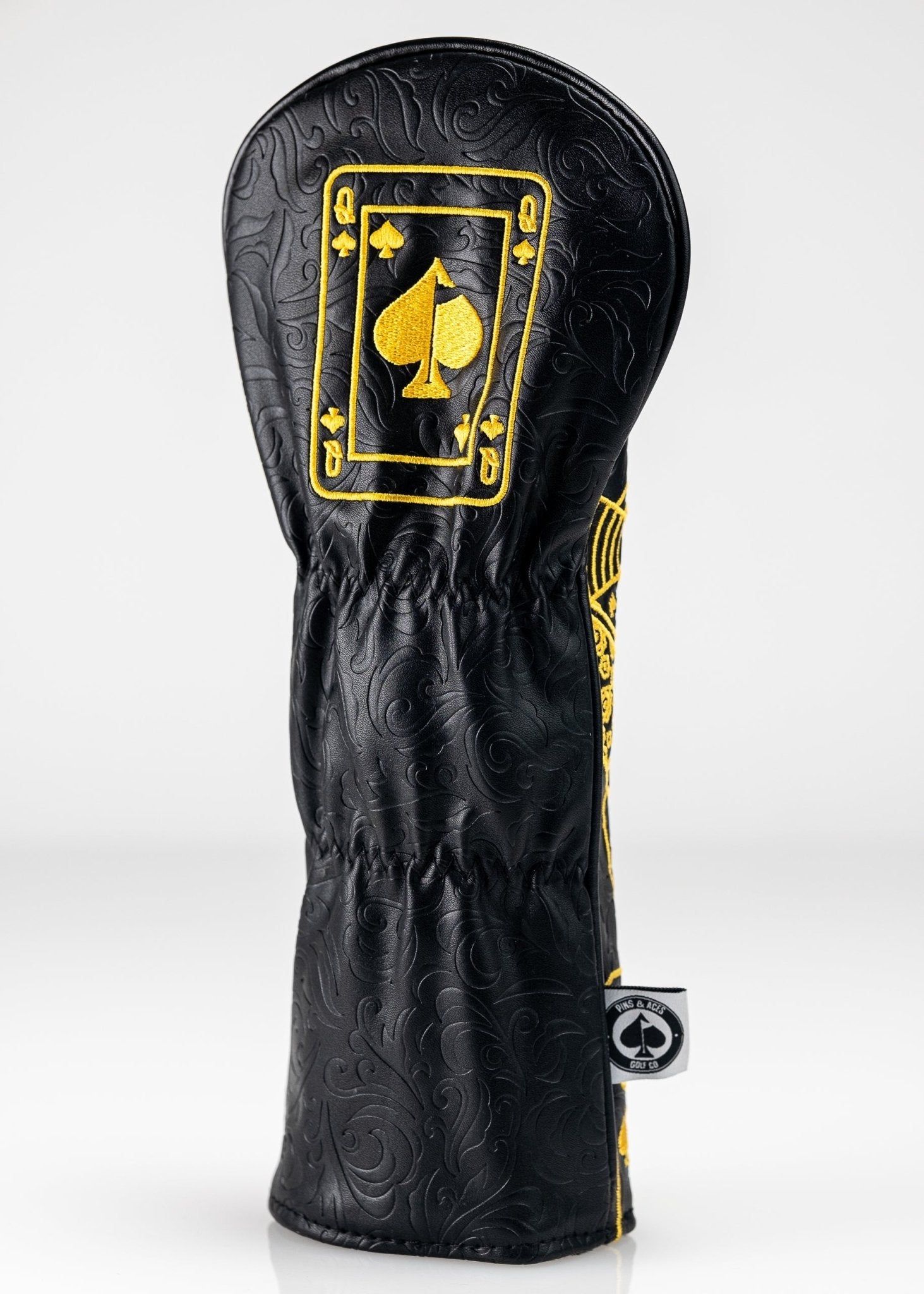 Black/Gold Queen of Spades - Fairway Cover - Black Girl Golf