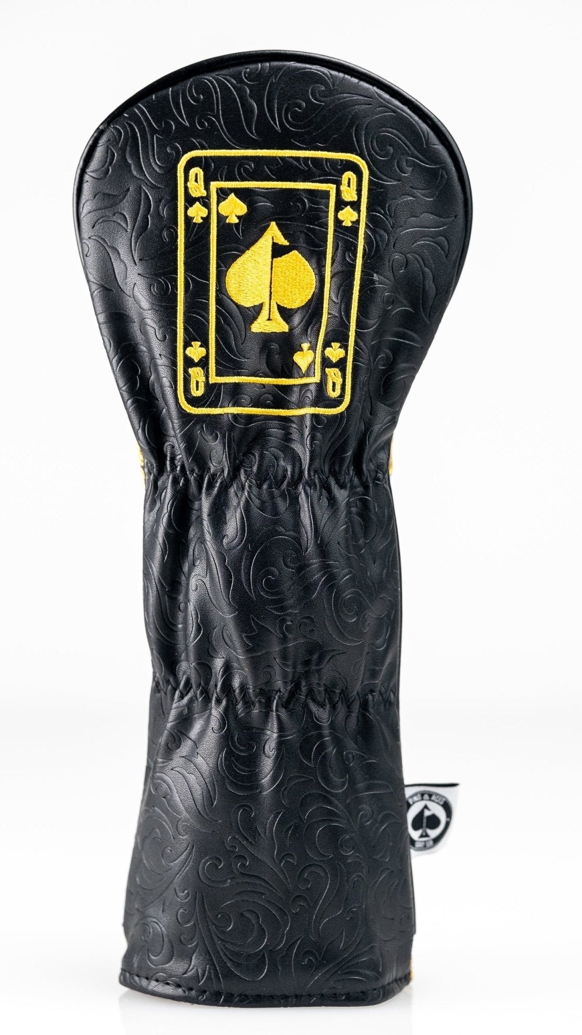 Black/Gold Queen of Spades - Fairway Cover - Black Girl Golf