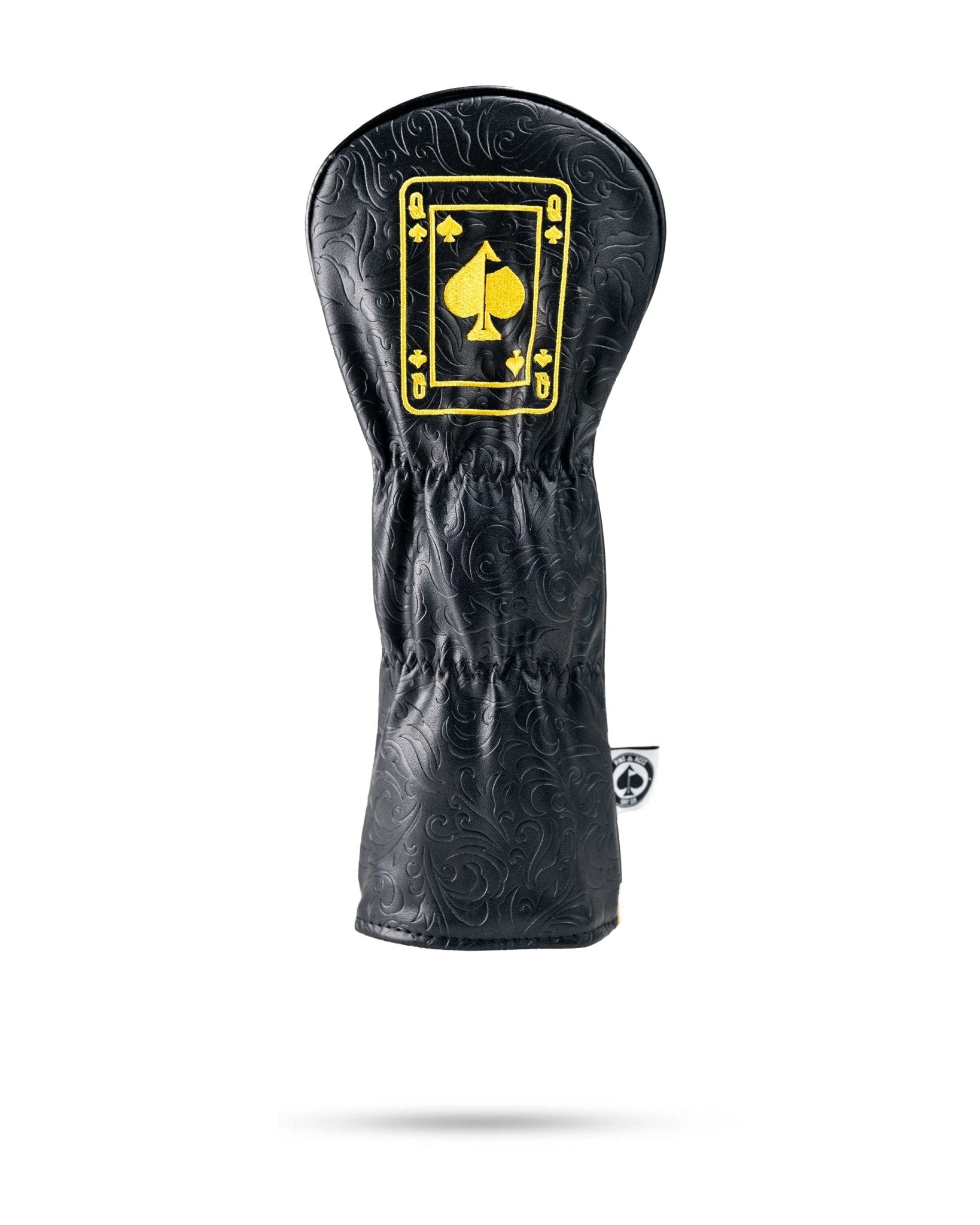 Black/Gold Queen of Spades - Fairway Cover - Black Girl Golf
