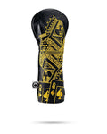 Black/Gold Queen of Spades - Fairway Cover - Black Girl Golf