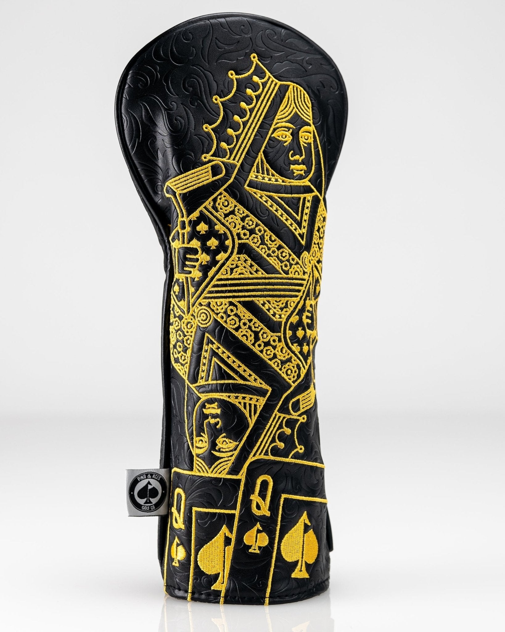 Black/Gold Queen of Spades - Fairway Cover - Black Girl Golf