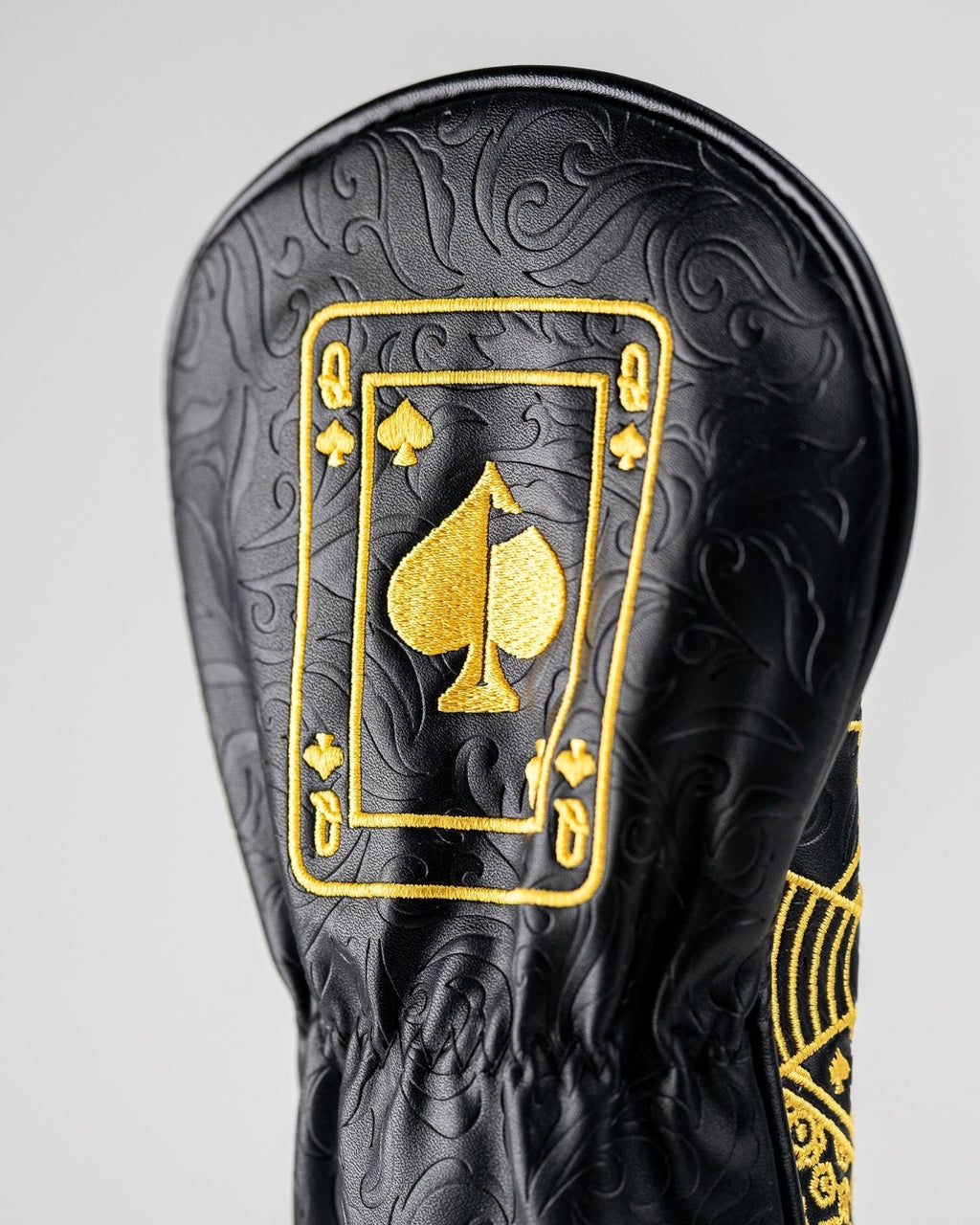 Black/Gold Queen of Spades - Fairway Cover - Black Girl Golf