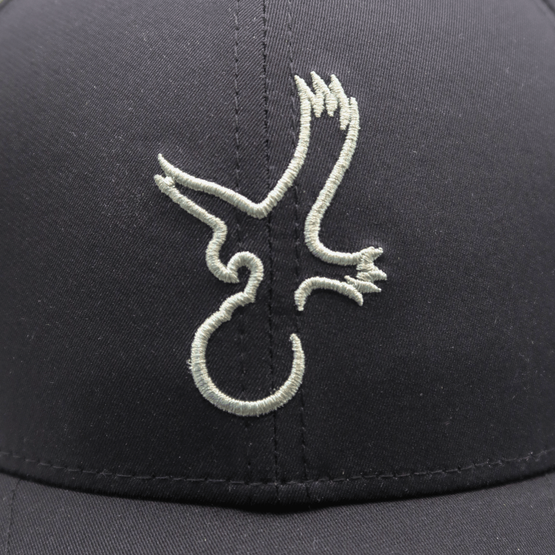 Black/Grey Eagle Performance Hat - Black Girl Golf