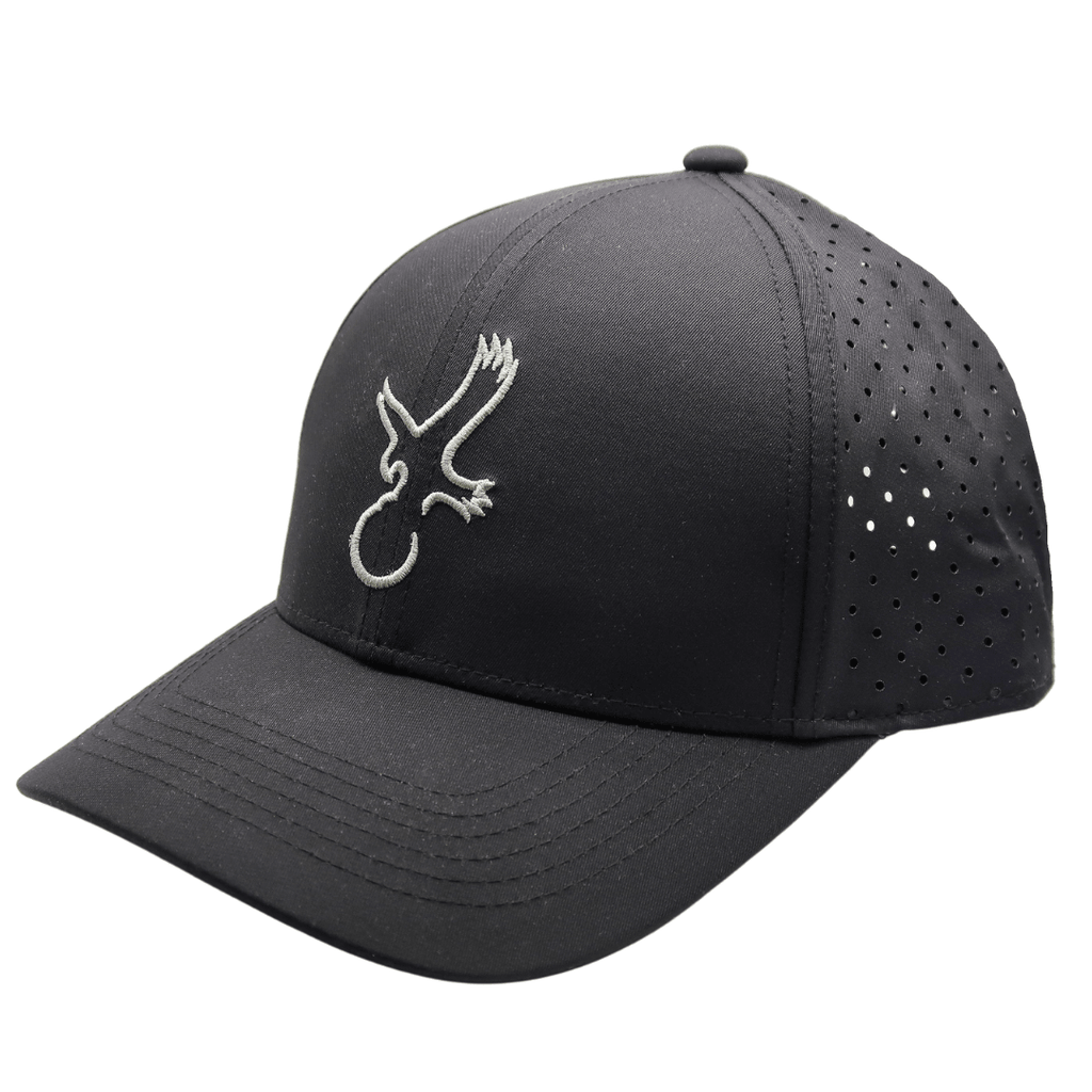 Black/Grey Eagle Performance Hat - Black Girl Golf