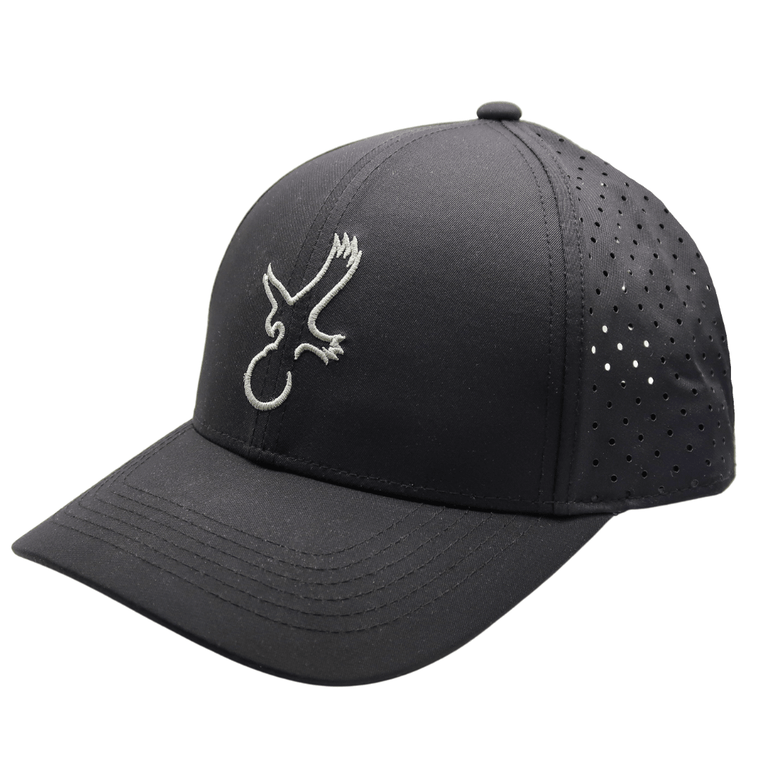 Black/Grey Eagle Performance Hat - Black Girl Golf