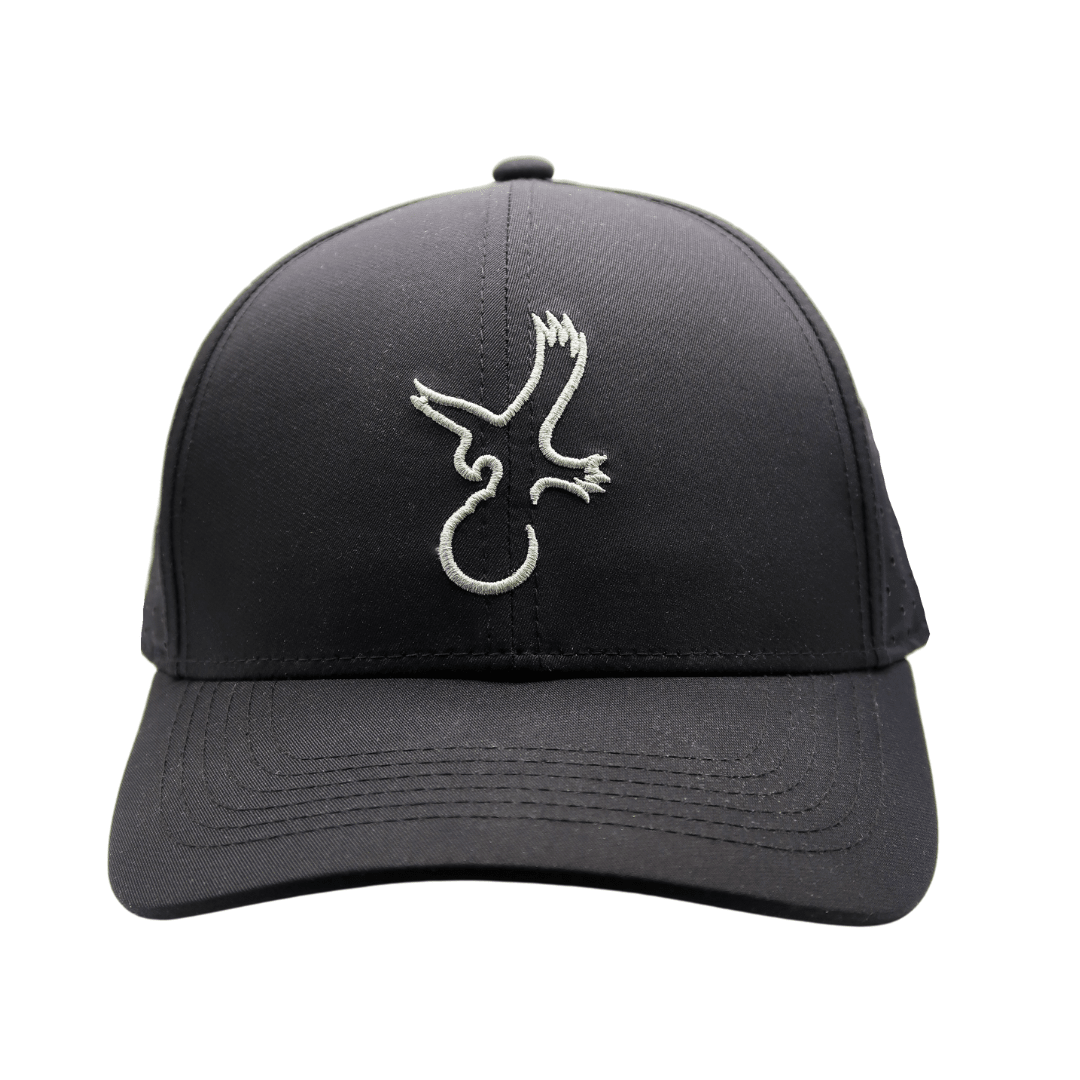 Black/Grey Eagle Performance Hat - Black Girl Golf