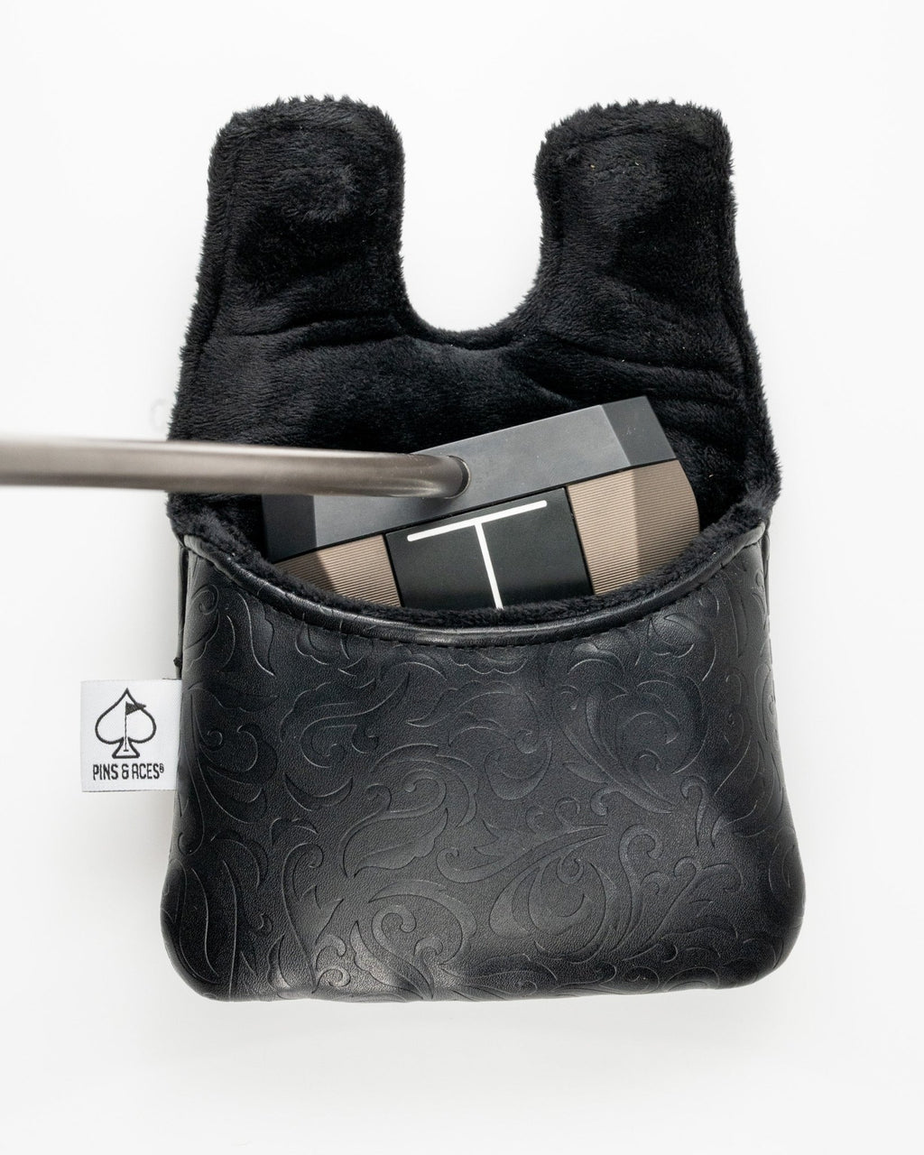 Blackout Ace of Spades - Center Shaft Mallet Putter Cover - Black Girl Golf