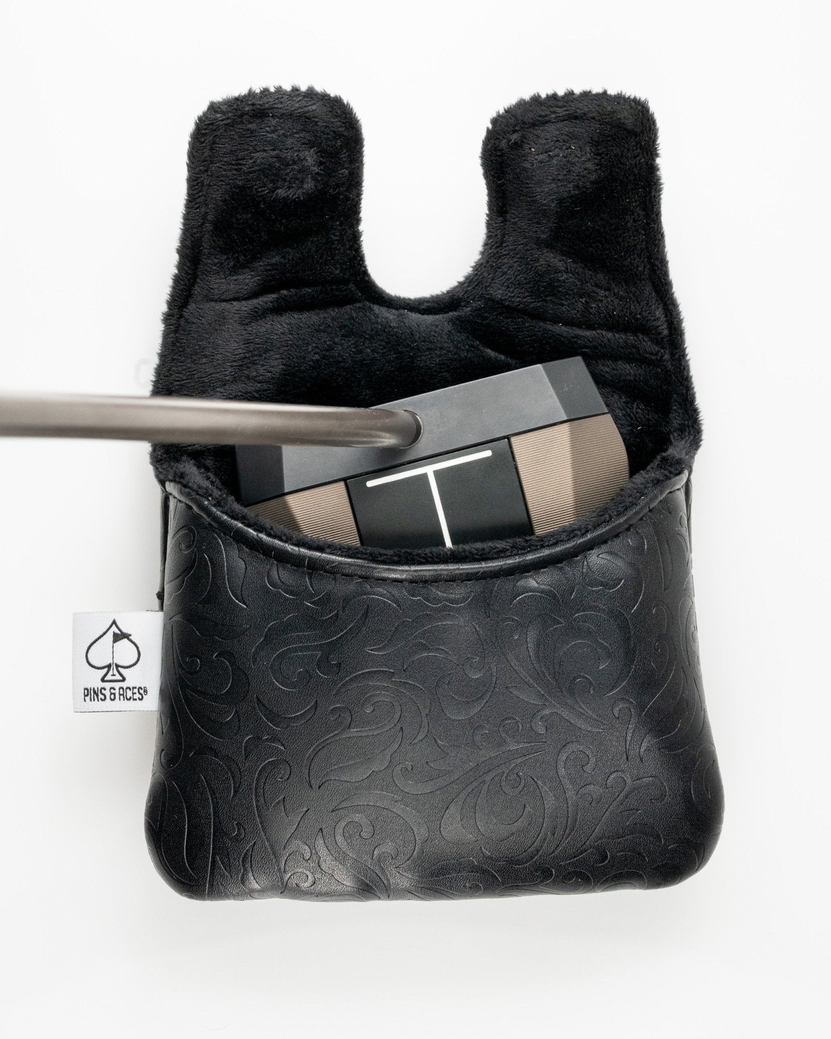 Blackout Ace of Spades - Center Shaft Mallet Putter Cover - Black Girl Golf