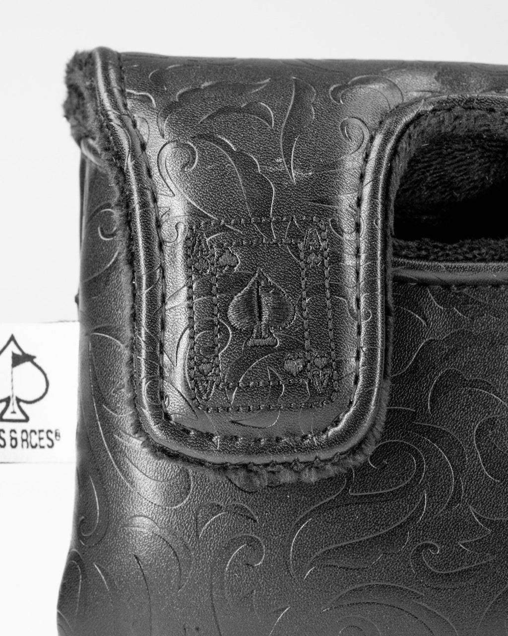 Blackout Ace of Spades - Center Shaft Mallet Putter Cover - Black Girl Golf