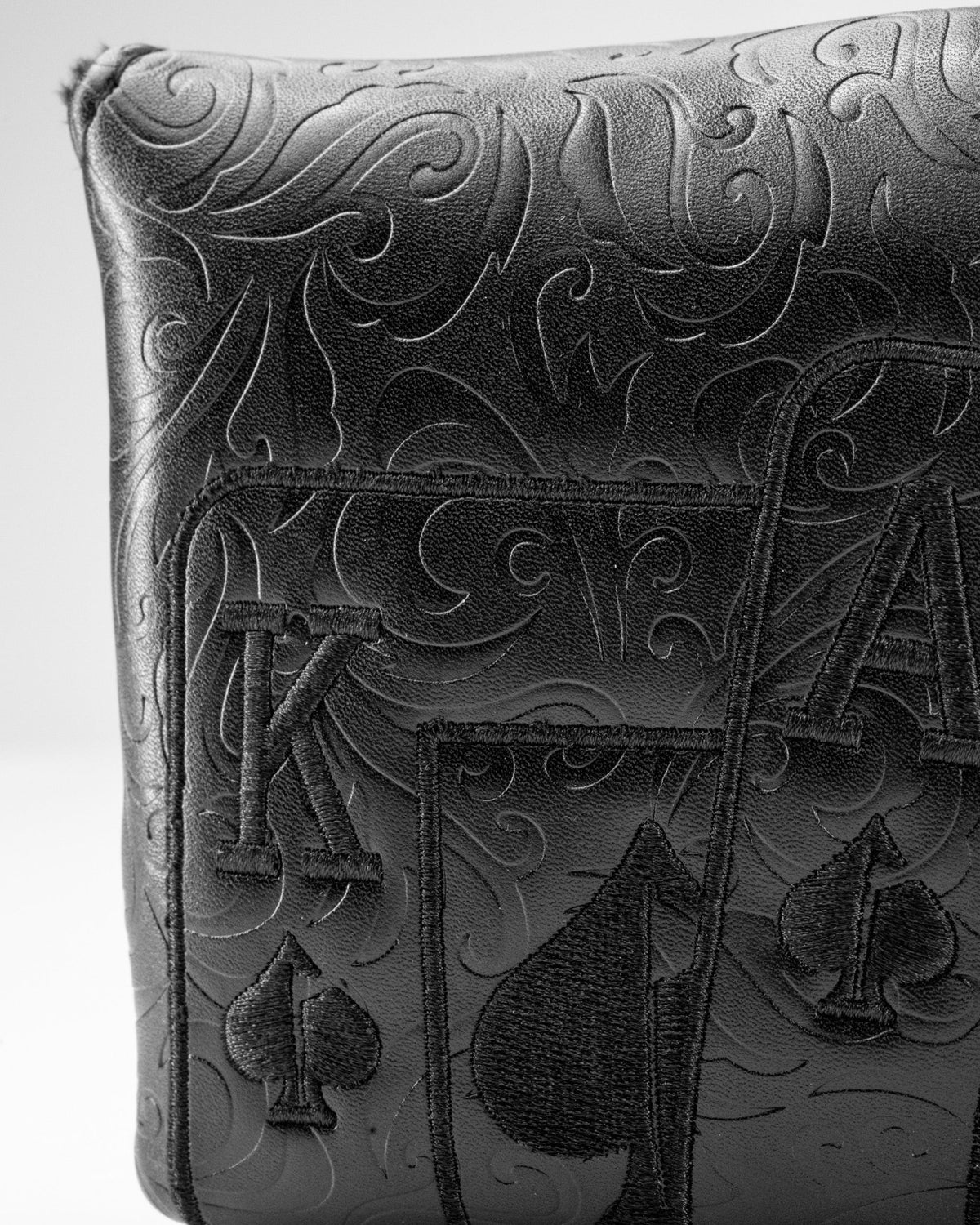 Blackout Ace of Spades - Center Shaft Mallet Putter Cover - Black Girl Golf