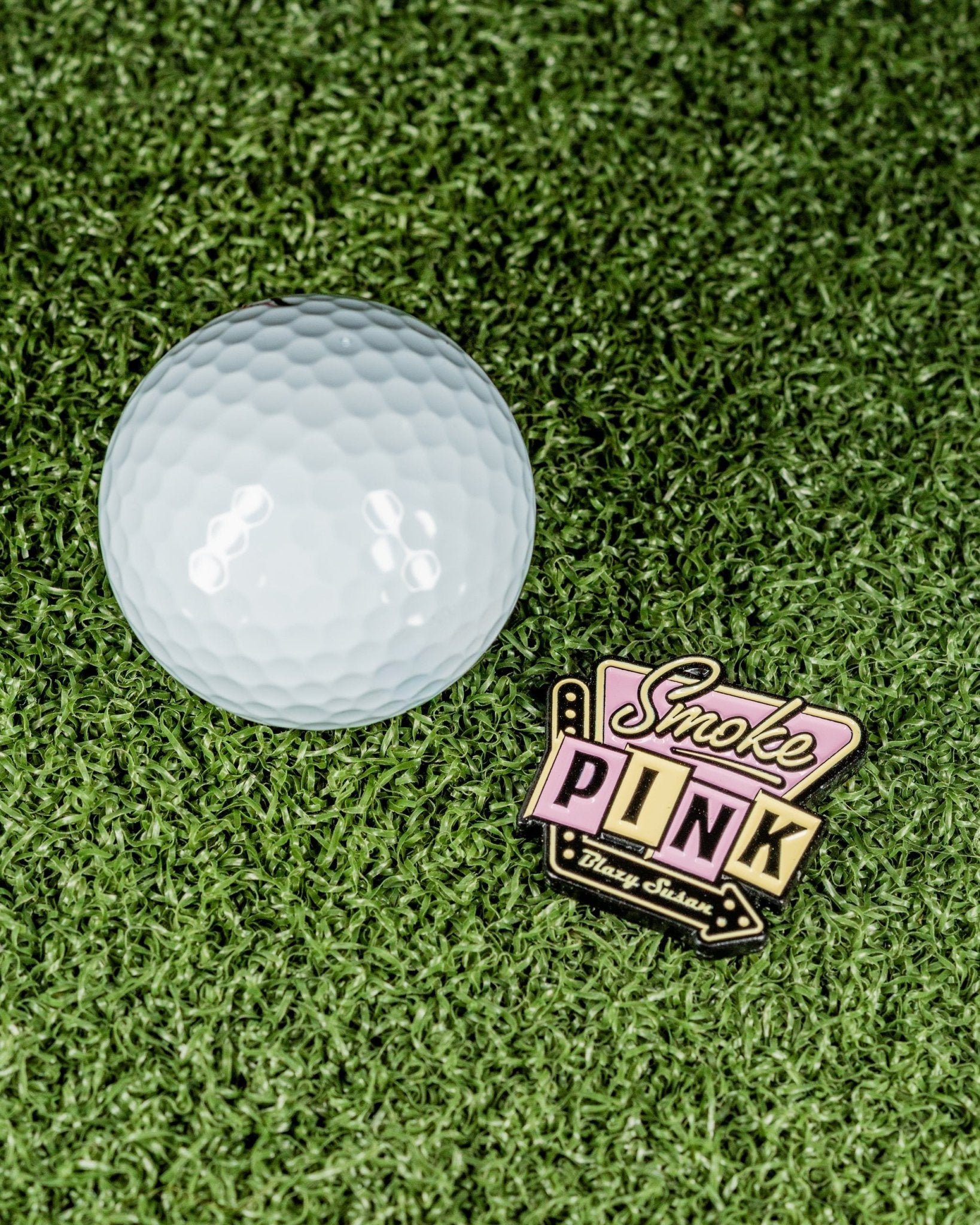 Blazy Susan Smoke Pink - Ball Marker - Black Girl Golf